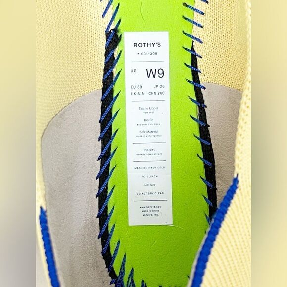 Rothy’s Women's pastel butter Yellow Round Toe Flats Women’s Size US 9 - Picture 9 of 11